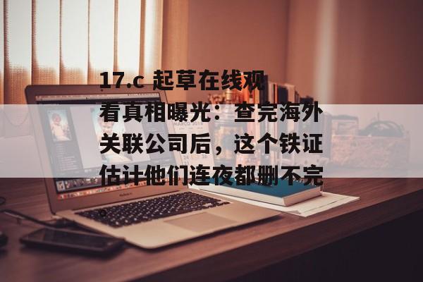 17.c 起草在线观看真相曝光：查完海外关联公司后，这个铁证估计他们连夜都删不完。